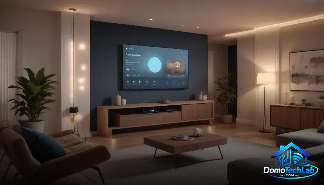 Configurações de luzes e alto-falantes