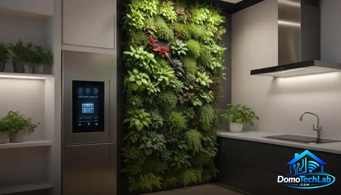 Integração de jardins verticais com sistemas inteligentes